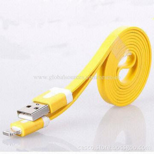 Flat Color Charge Sync Micro USB Cable for iPhone 5